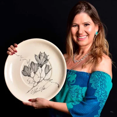 Aquarela Sobre Ceramica
