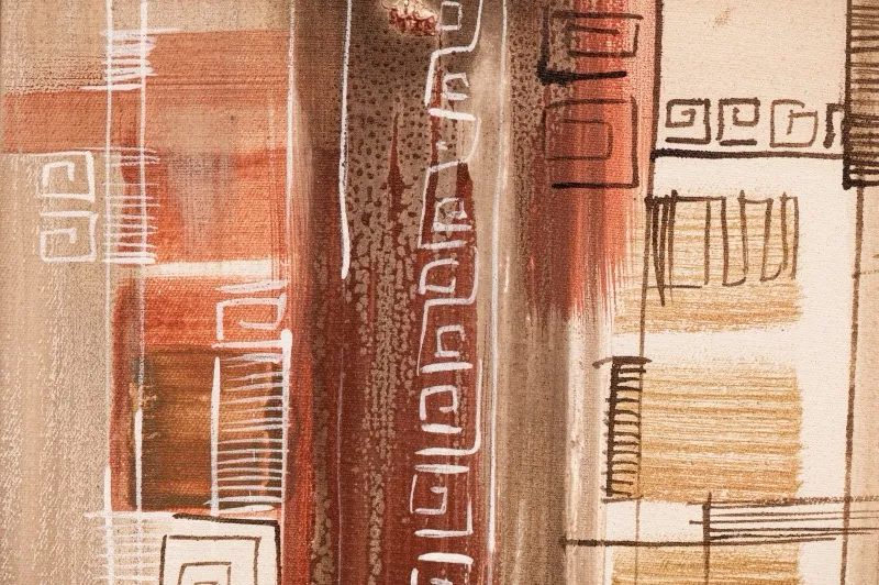 Textura geométrica em tons terra