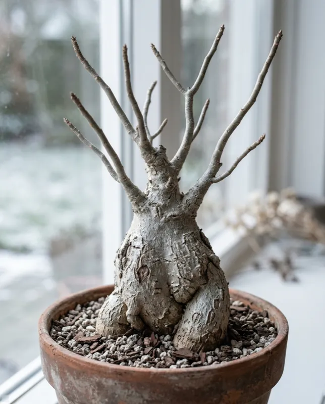 Rosa do Deserto em dormência