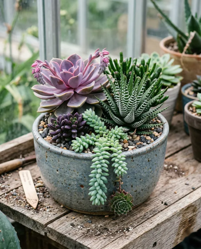 Arranjo de suculentas